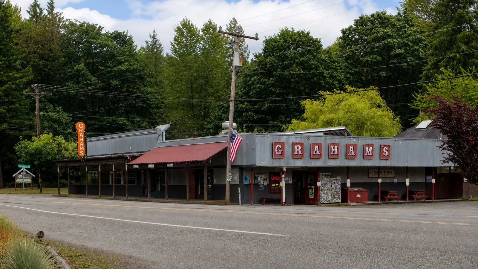 Graham’s Store, the historic general store on the Mt. Baker Highway in Glacier