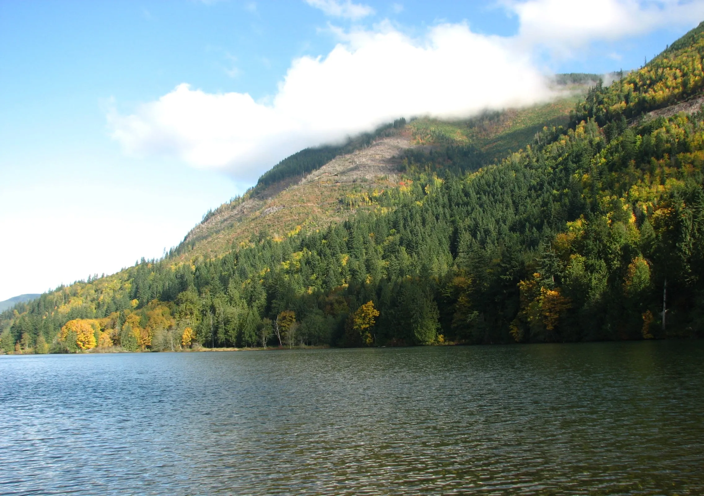 Silver Lake below Red Mountain in autumn
